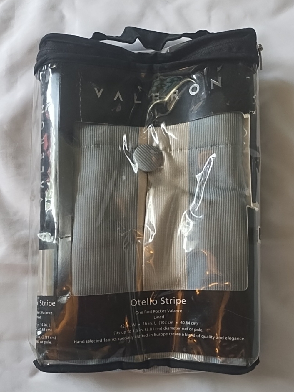 Valeron Otello Stripe Valance - Blue